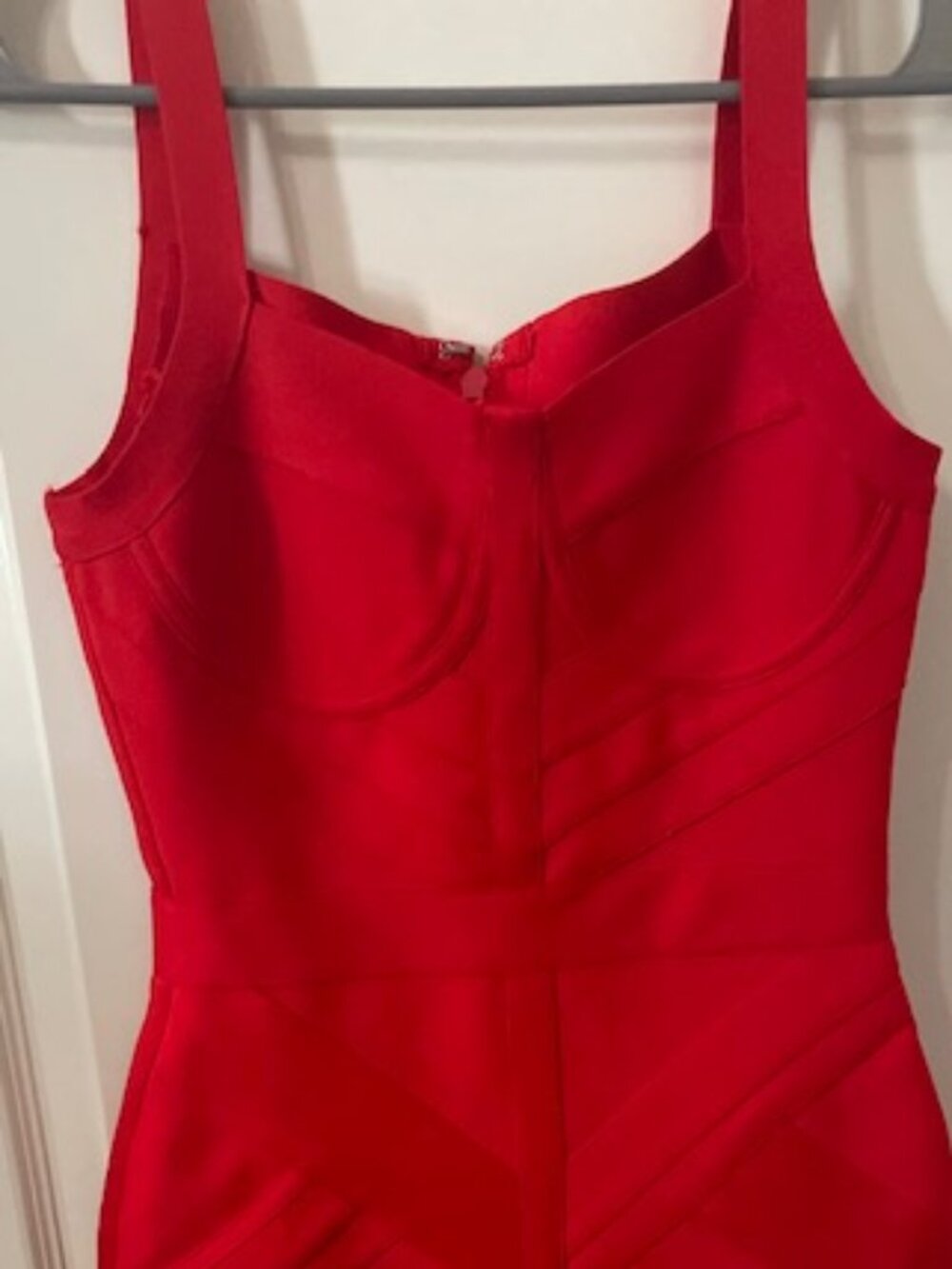 NWOT Emprada Bandage bodycon Strappy Red Midi Dress